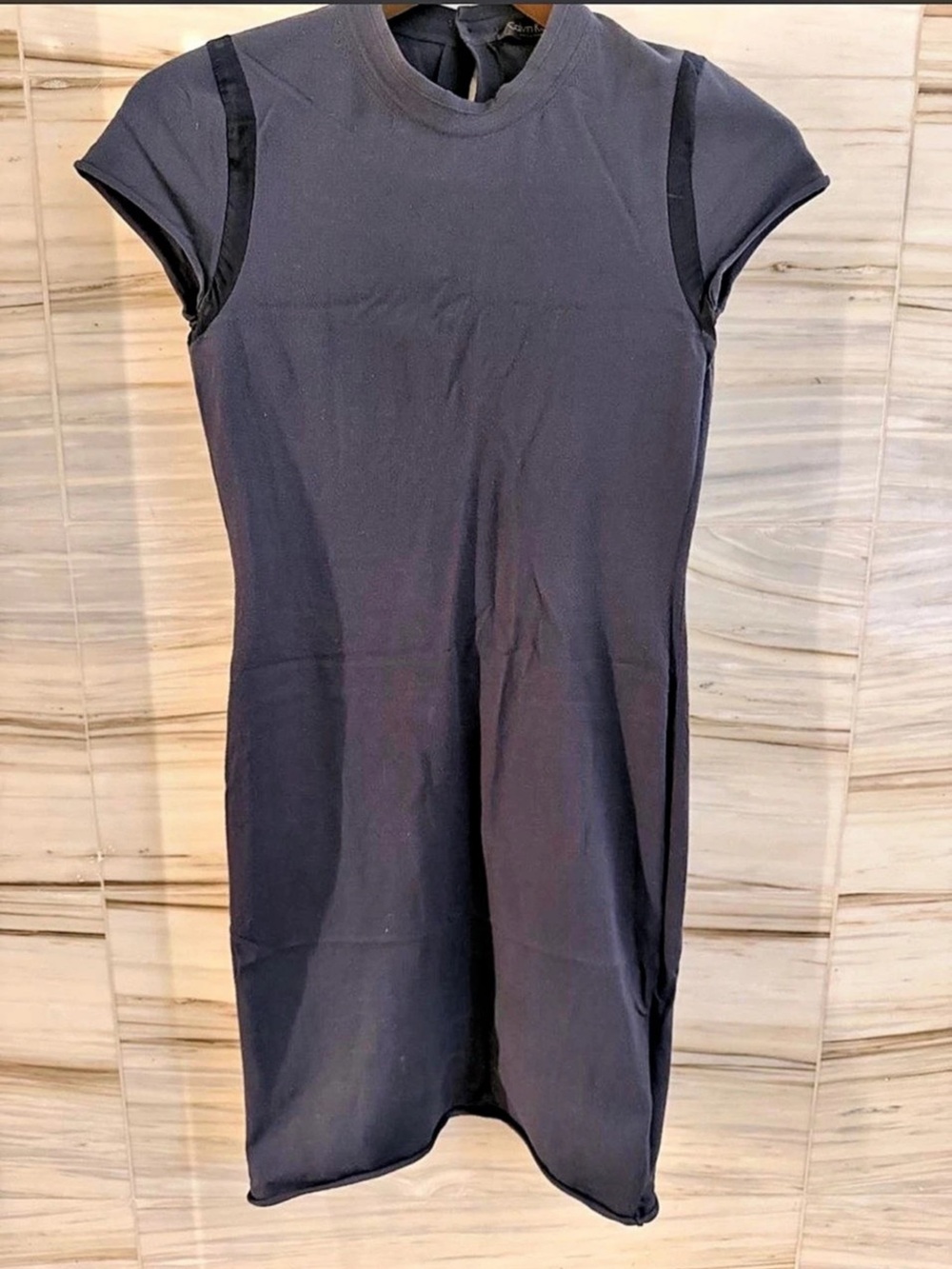 Vintage Calvin Klein Short Sleeve Mini Dress in Navy